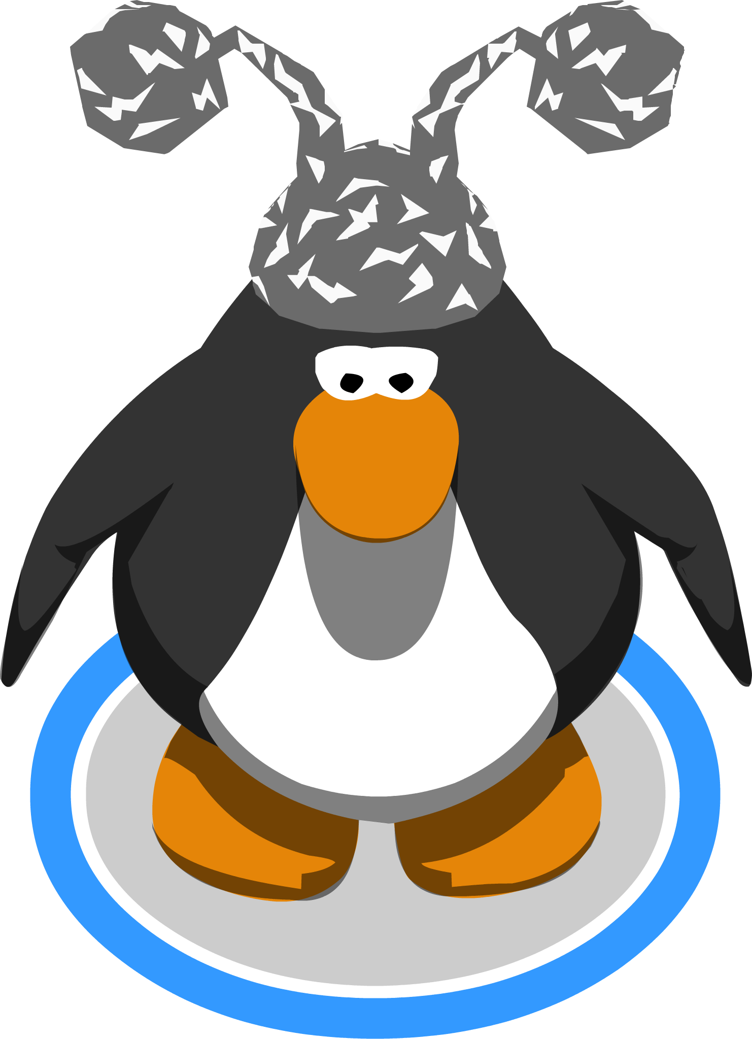 Tinfoil Hat In-game - Club Penguin Mohawk (1482x2047), Png Download