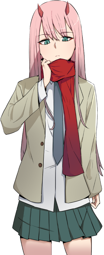 Zero Two 27 - Zero Two School Uniform (618x1052), Png Download