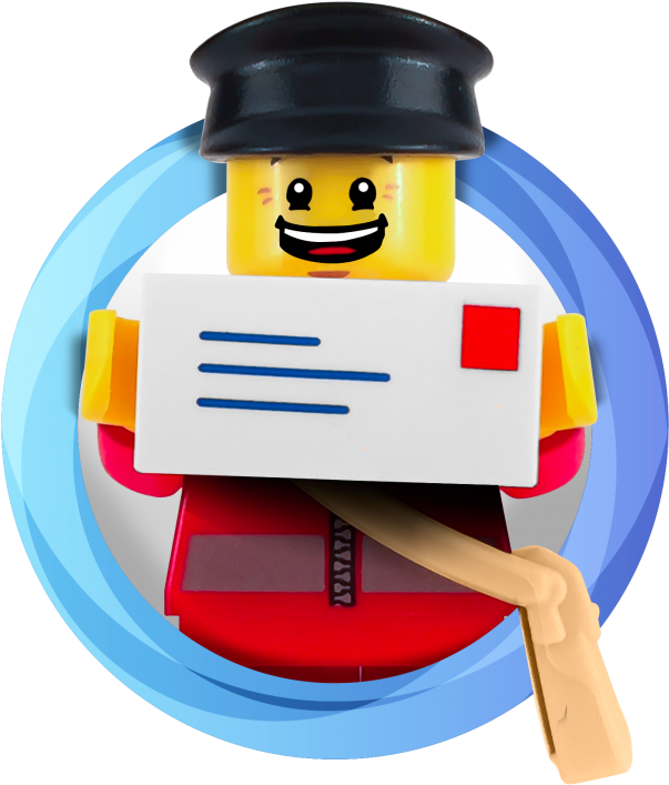 Mailman Circle - Lego Mailman Png (610x714), Png Download