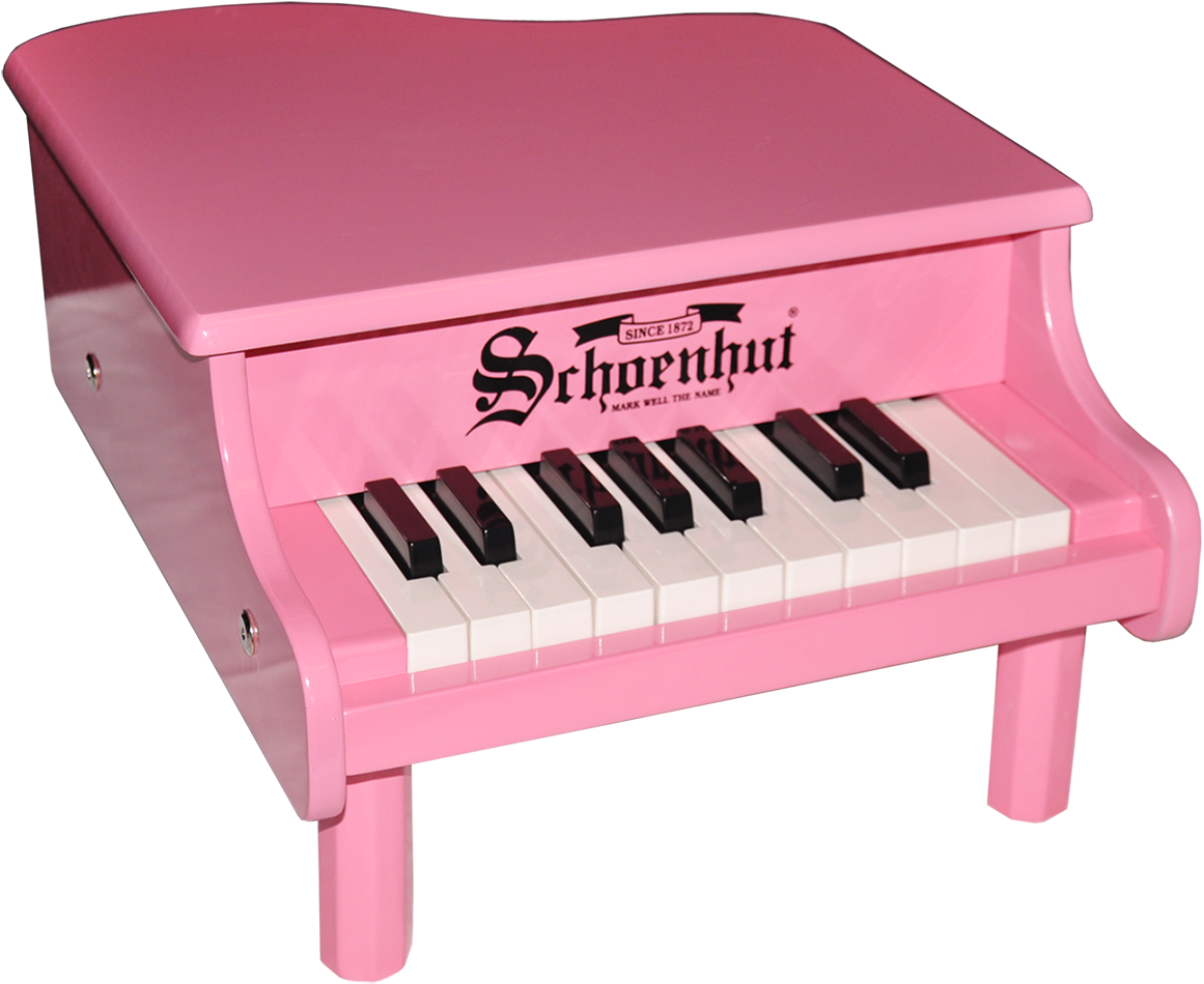 Schoenhut Mini Grand Piano 18-key Pink - Pink Grand Piano (1200x1082), Png Download
