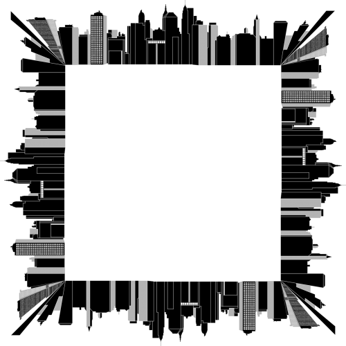 Jungle - Skyline Frame (500x500), Png Download