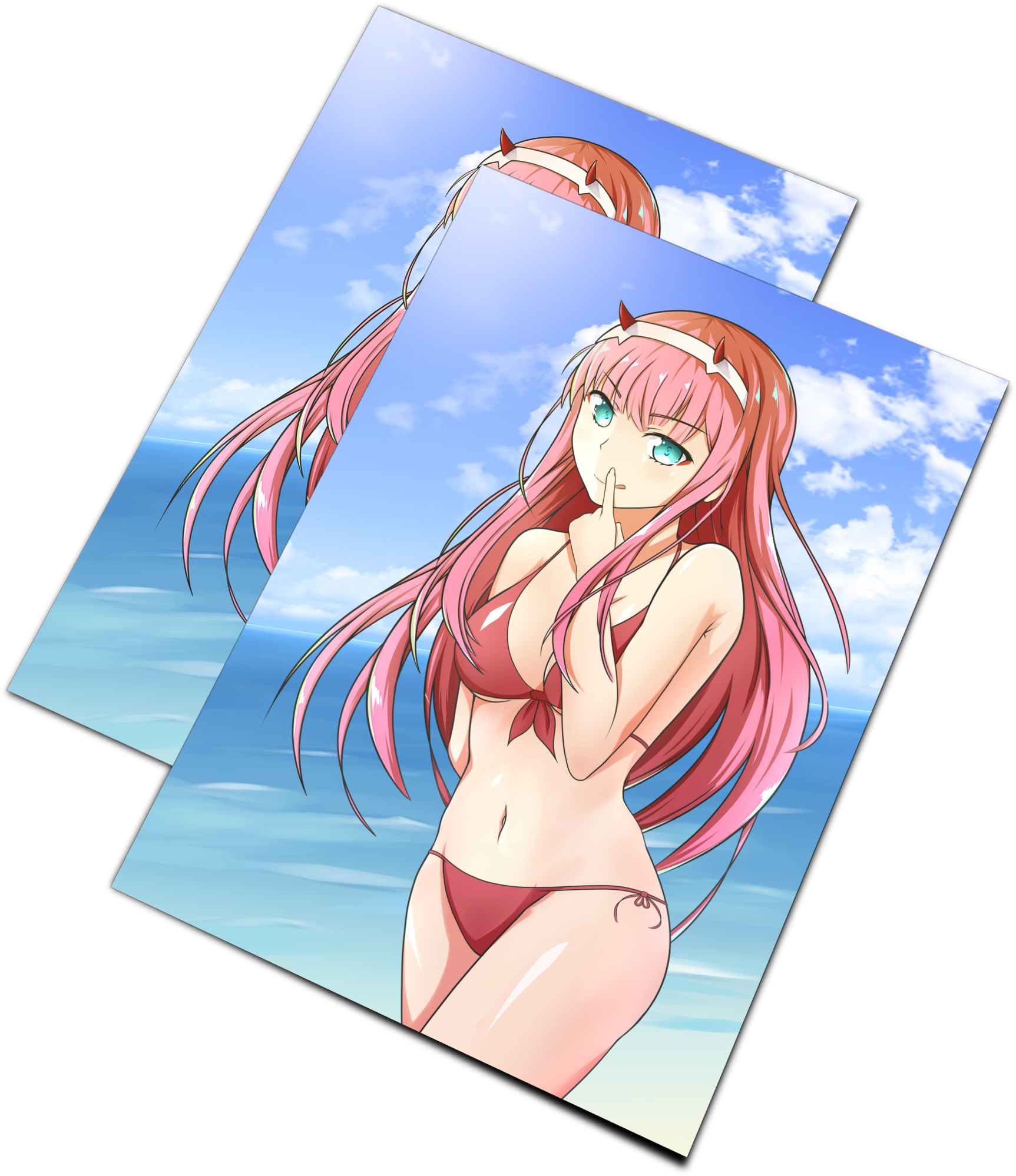 Summer Zero Two Print - Zero Two (2048x2048), Png Download