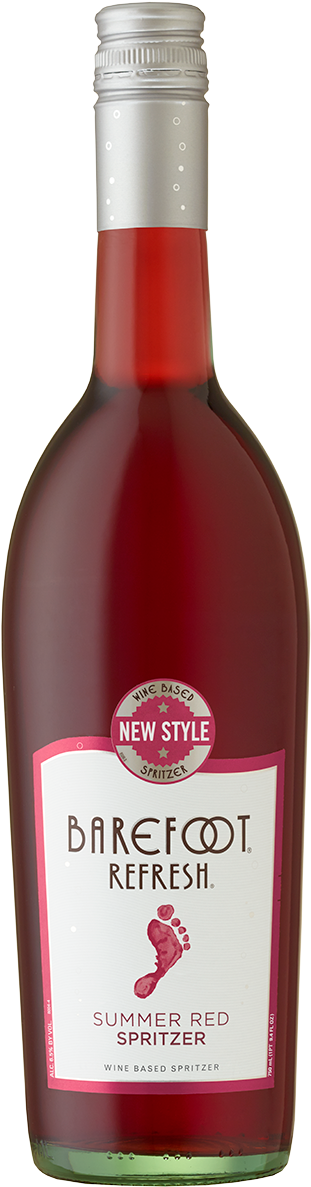 Summer Red Spritzer Bottle - Barefoot Refresh Summer Red Wine - 750 Ml Bottle (473x1200), Png Download