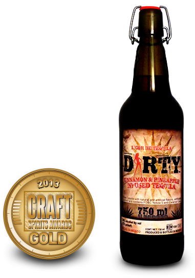 Dirty Tequila - Dirty Cinnamon & Pineapple Infused Tequila - 750 (421x619), Png Download