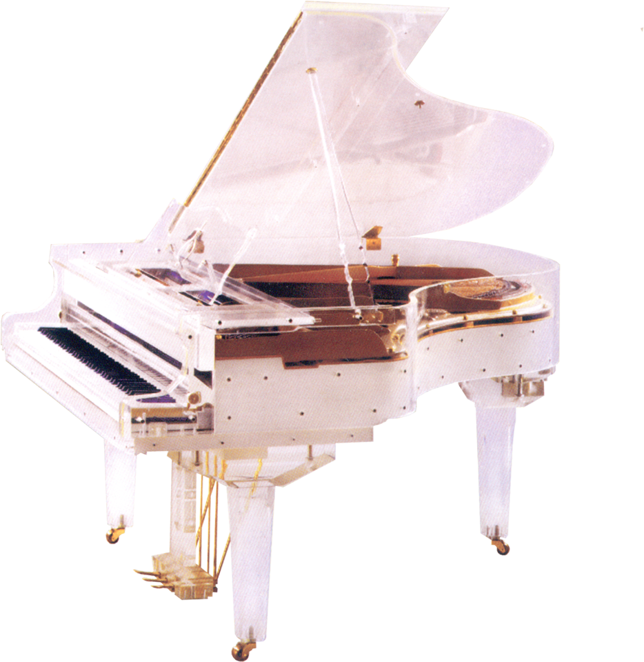 Transparent Grand Piano Clear Acrylic - Piano (1323x1503), Png Download