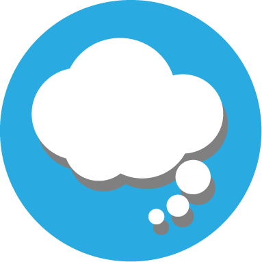 19 Thinkbigg Thoughtcloud V7 - Twitter Symbol In Circle (383x383), Png Download