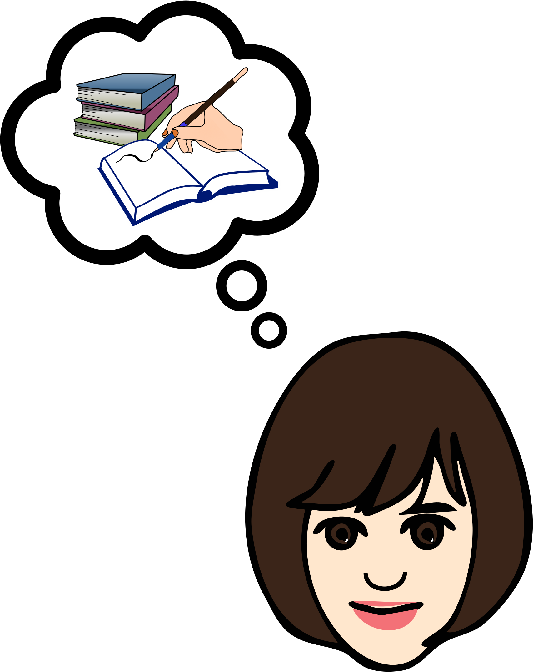 Clipart Resolution 1733*2400 - Thought Bubble (1733x2400), Png Download