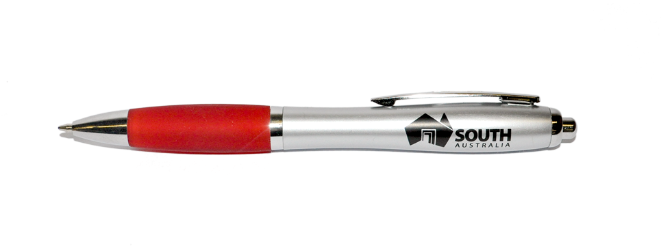 Red Pen Png - Curvy Pen White Red (1000x1000), Png Download