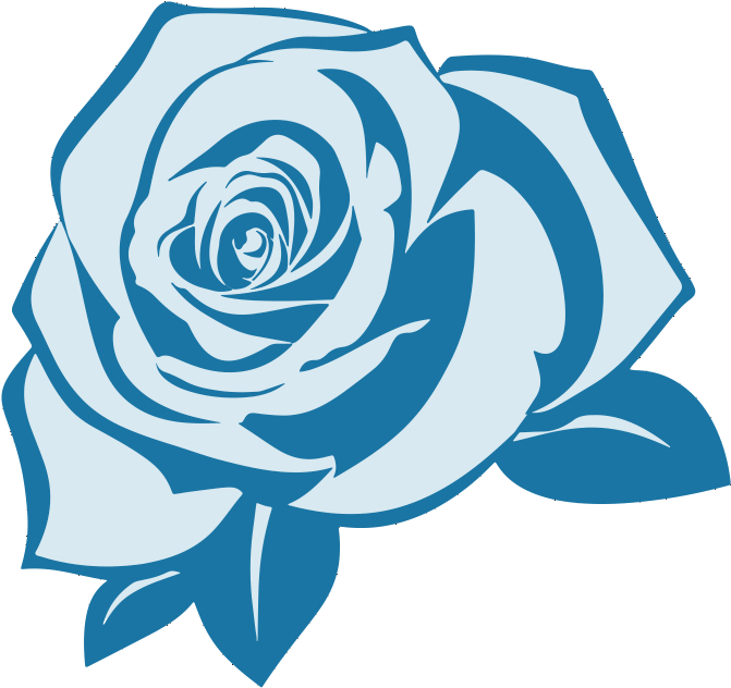 Blue Rose - Printtoo Custom Round Address Stamp Monogram Personalized (753x726), Png Download