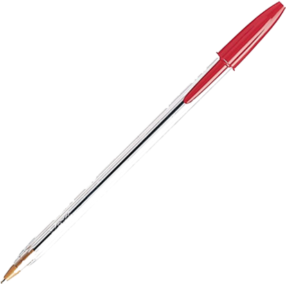 Price - $0 - 25 - Use These Red Pens - Bic Red Medium Stick Pen (500x500), Png Download