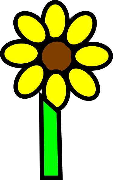 How To Set Use Sunflower With Stem Svg Vector (372x591), Png Download