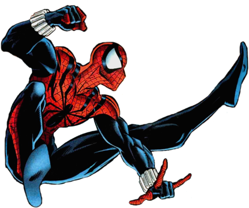 Spectacular Spider Man “menace To Society” - Ben Reilly Spiderman Suit (500x411), Png Download
