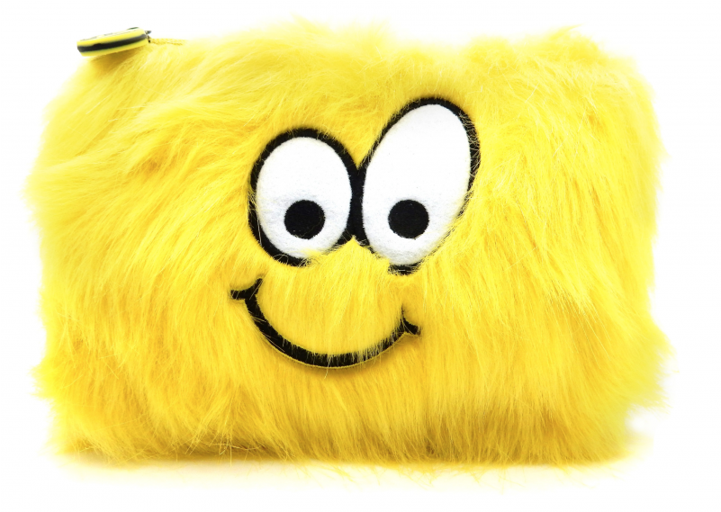 W7 Furry Emoji Cosmetics Bag Yellow - Cosmetics Bag (yellow) (800x800), Png Download