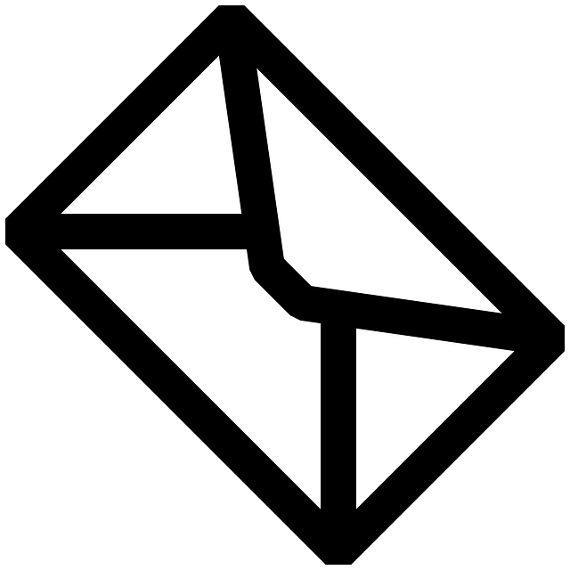 Black, Phone, Mail, Icon, Symbol, Envelope, Cell, White - Email Cartoon Black And White (640x640), Png Download