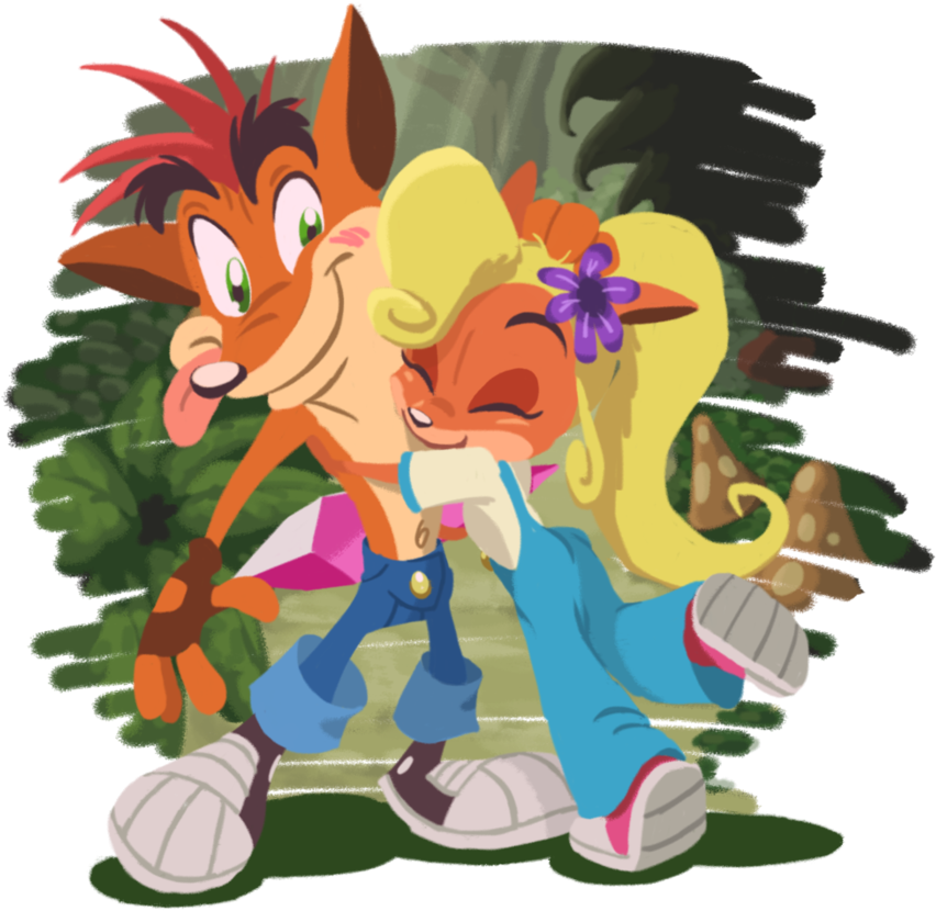 Some Congrats Are In Order From Big Brother Now Coco - Crash And Coco Bandicoot (894x894), Png Download