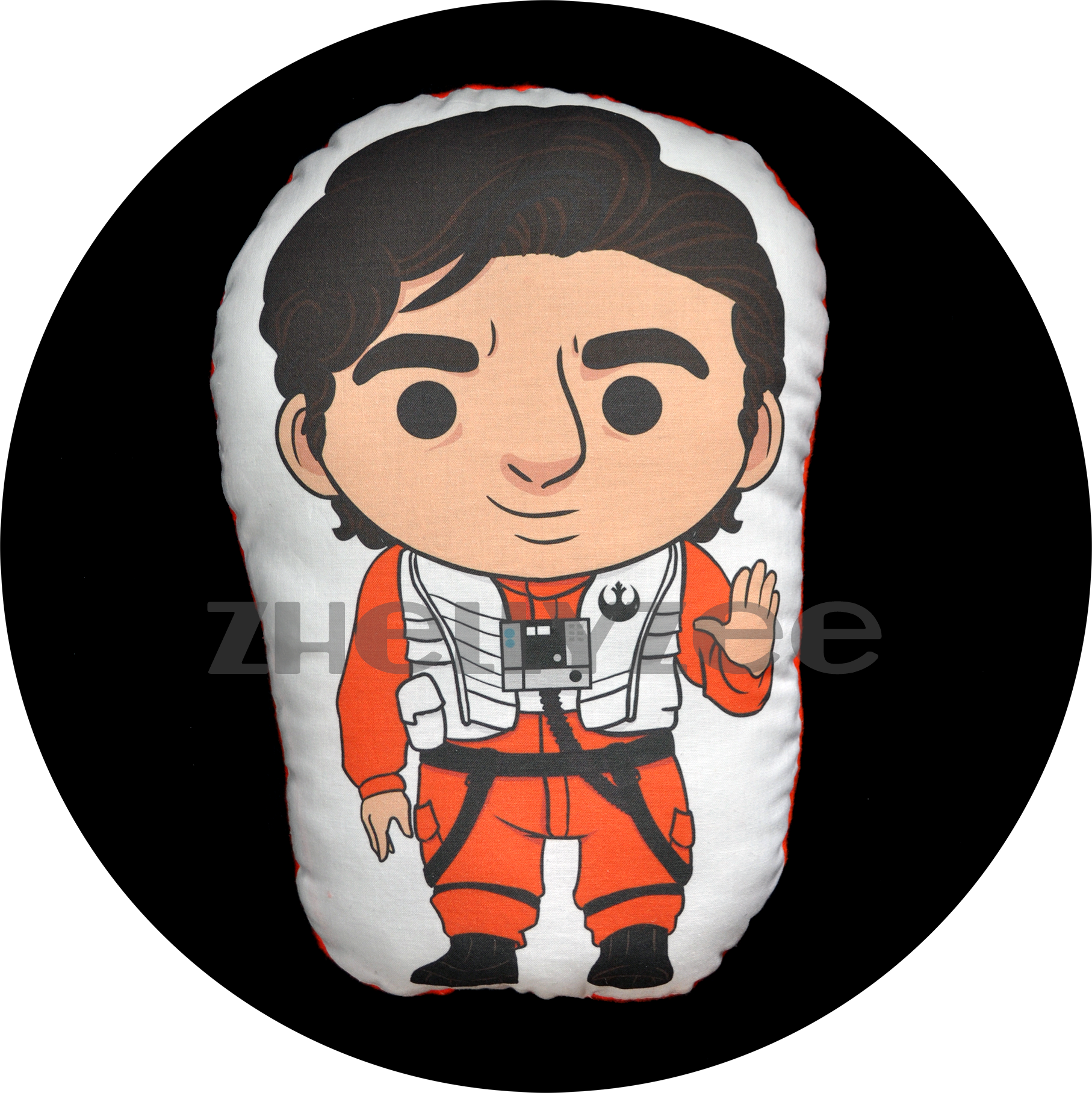 Poe Dameron Pillow Plush - Gif (1814x1815), Png Download