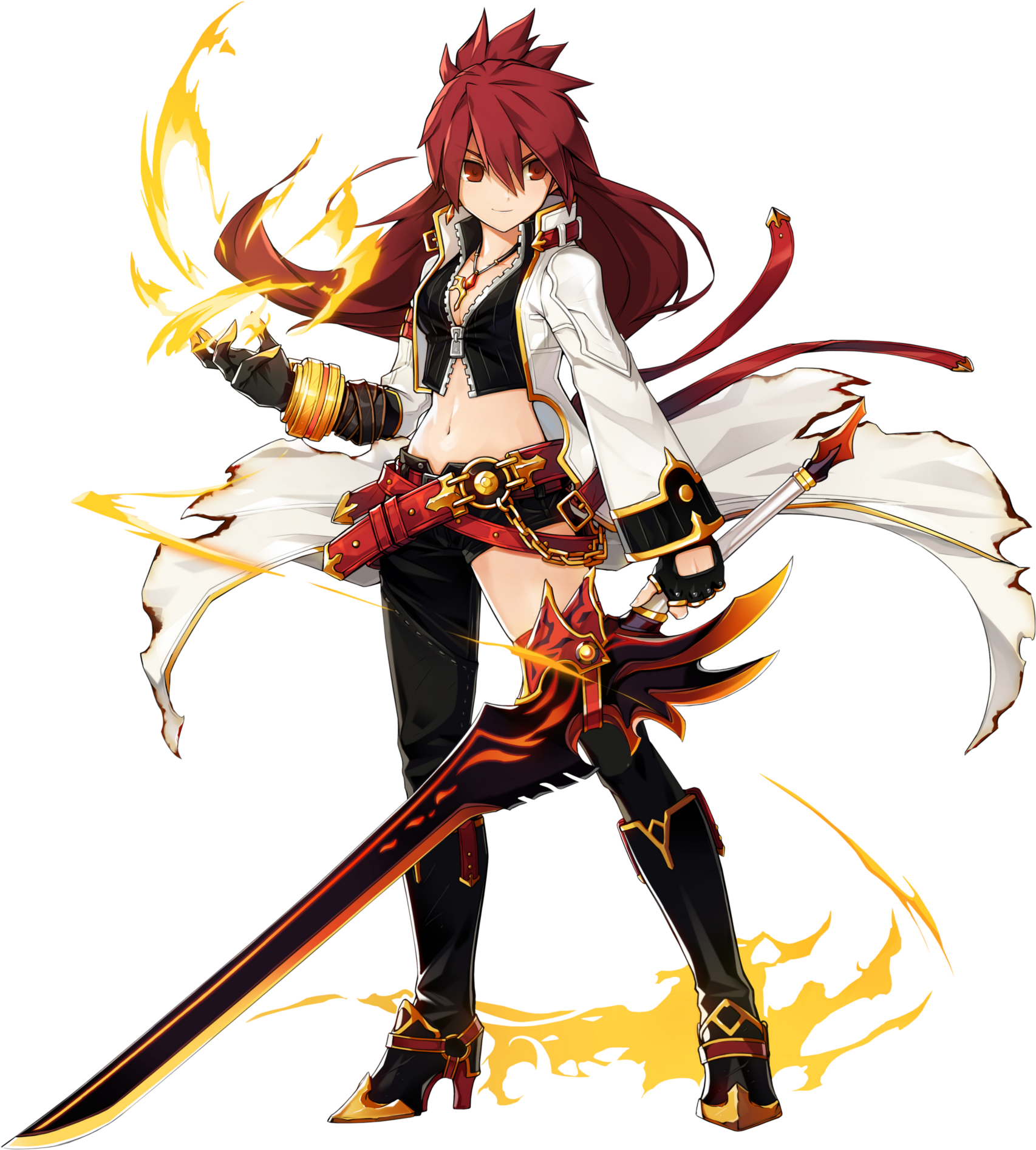 Blazingheart - Elsword Elesis Blazing Heart (1886x1995), Png Download