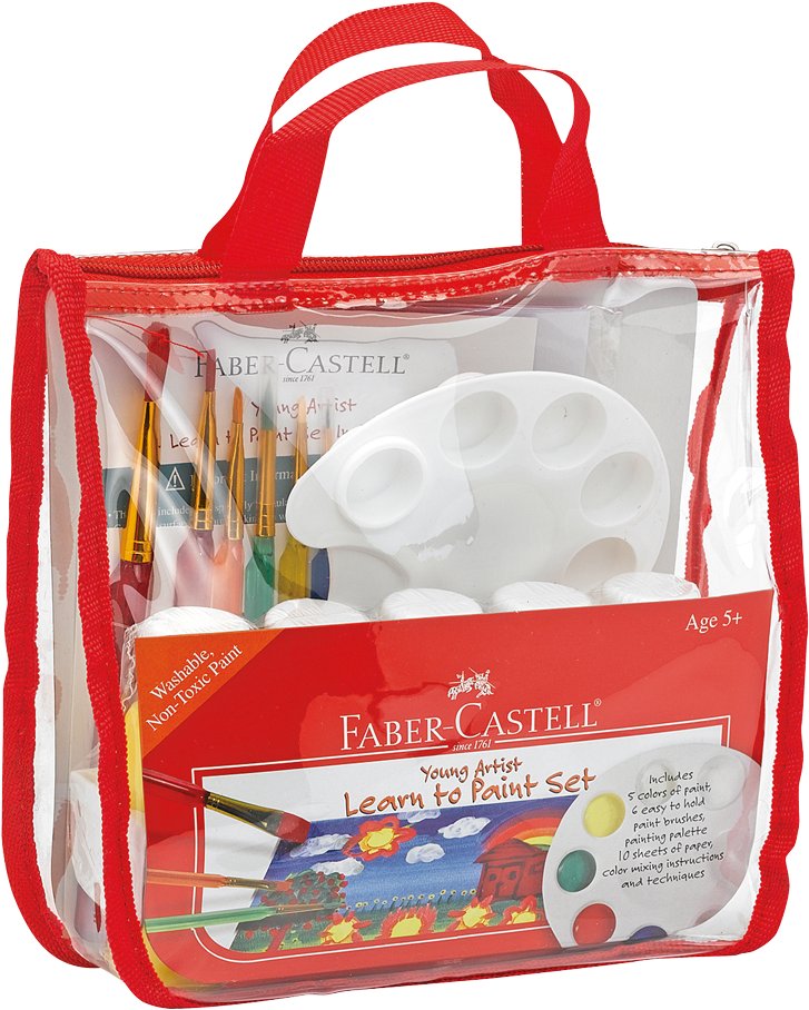 Faber-castell Young Artist Learn To Paint Set - Creative Kidstuff Young Artist Learn To Paint Set (864x1000), Png Download