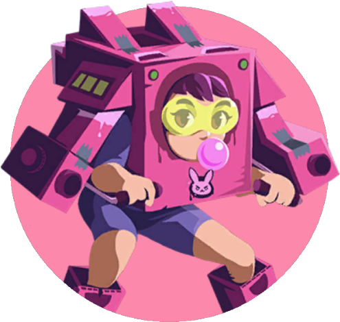 9 - Diva Overwatch In Cockpit (500x500), Png Download