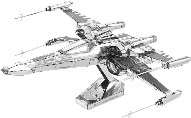 Picture Of Poe Dameron's X-wing Fighter - Metal Earth Star Wars (620x394), Png Download