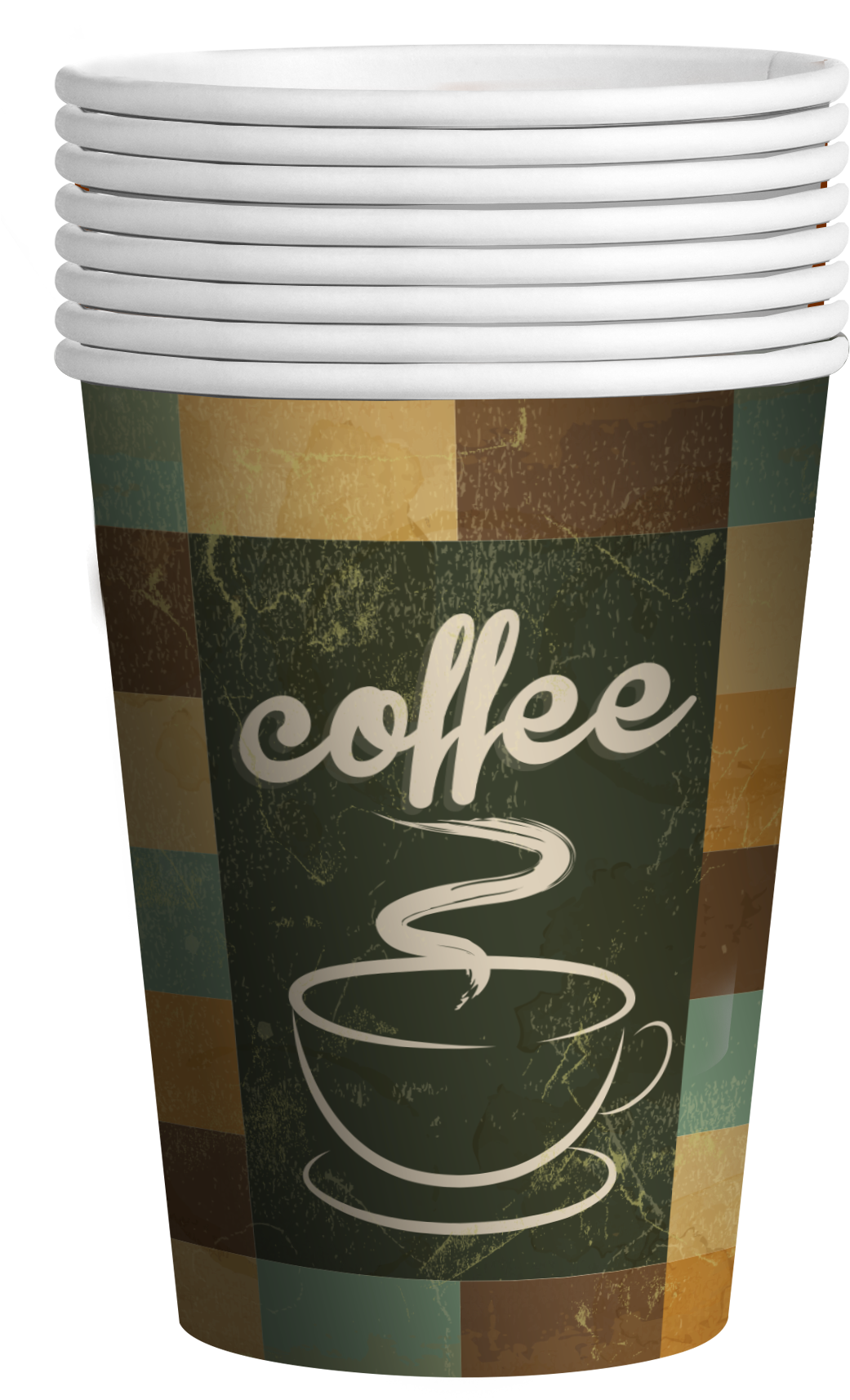 Paper Cups - Obraz Na Plátně - Coffee Shop (1) (1104x1713), Png Download