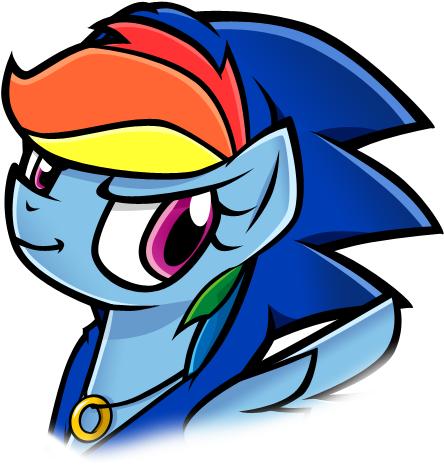 Realorunan0459, Clothes, Cosplay, Hoodie, Necklace, - Rainbow Dash Y Sonic (462x474), Png Download