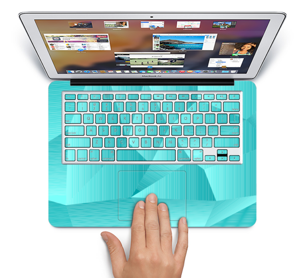 The Blue Geometric Pattern Skin Set For The Apple Macbook - Sunky - Macbook Pro 15 Inch Case With Retina Display (600x550), Png Download