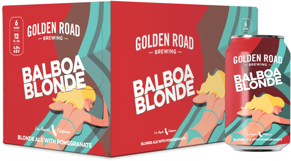 Balboablonde Box Can - Golden Road Brewing (1000x697), Png Download