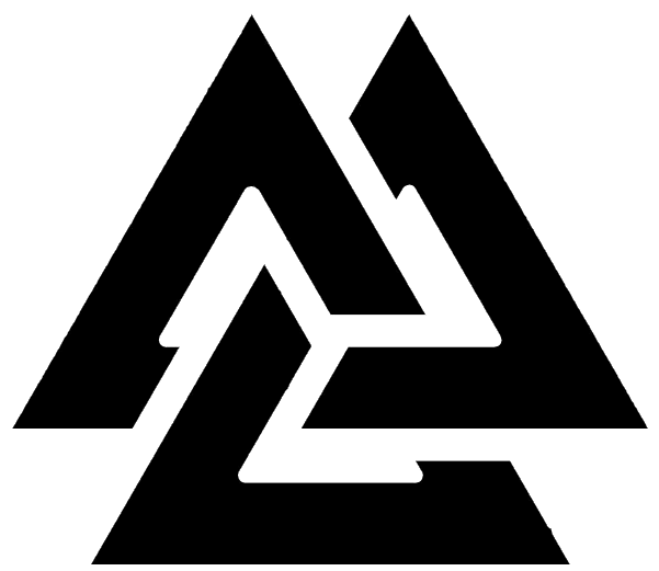 Odalist Valknut - Germanic Paganism Symbols (650x560), Png Download