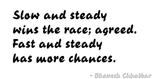 Photo - Fast And Steady Wins The Race Quote (530x277), Png Download