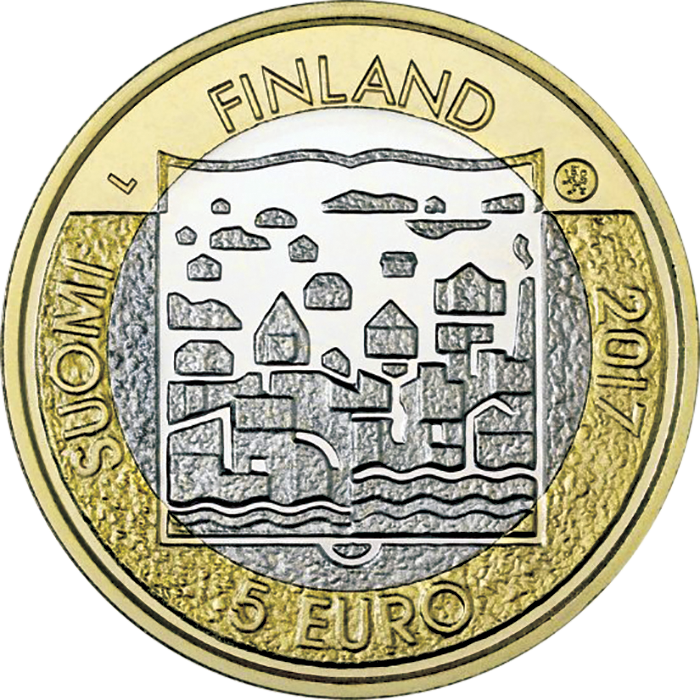 The Reverse, Which Is Common To All Eight Coins In - Финляндия 5 Евро 2017 Год (700x700), Png Download