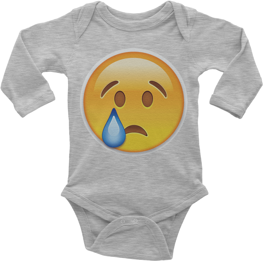 Emoji Baby Long Sleeve One Piece - Infant Bodysuit (1000x1000), Png Download