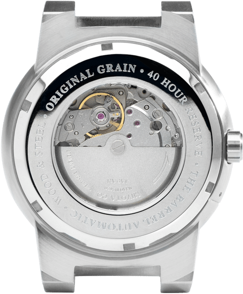 Mahogany Silver Barrel Automatic 47mm - Original Grain Inc. (1024x1024), Png Download