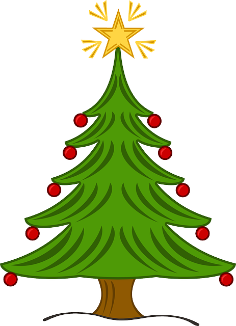 Christmas Tree, Christmas, X-mas, Tree, Xmas, Holly - Christmas Tree Illustration Png (463x640), Png Download