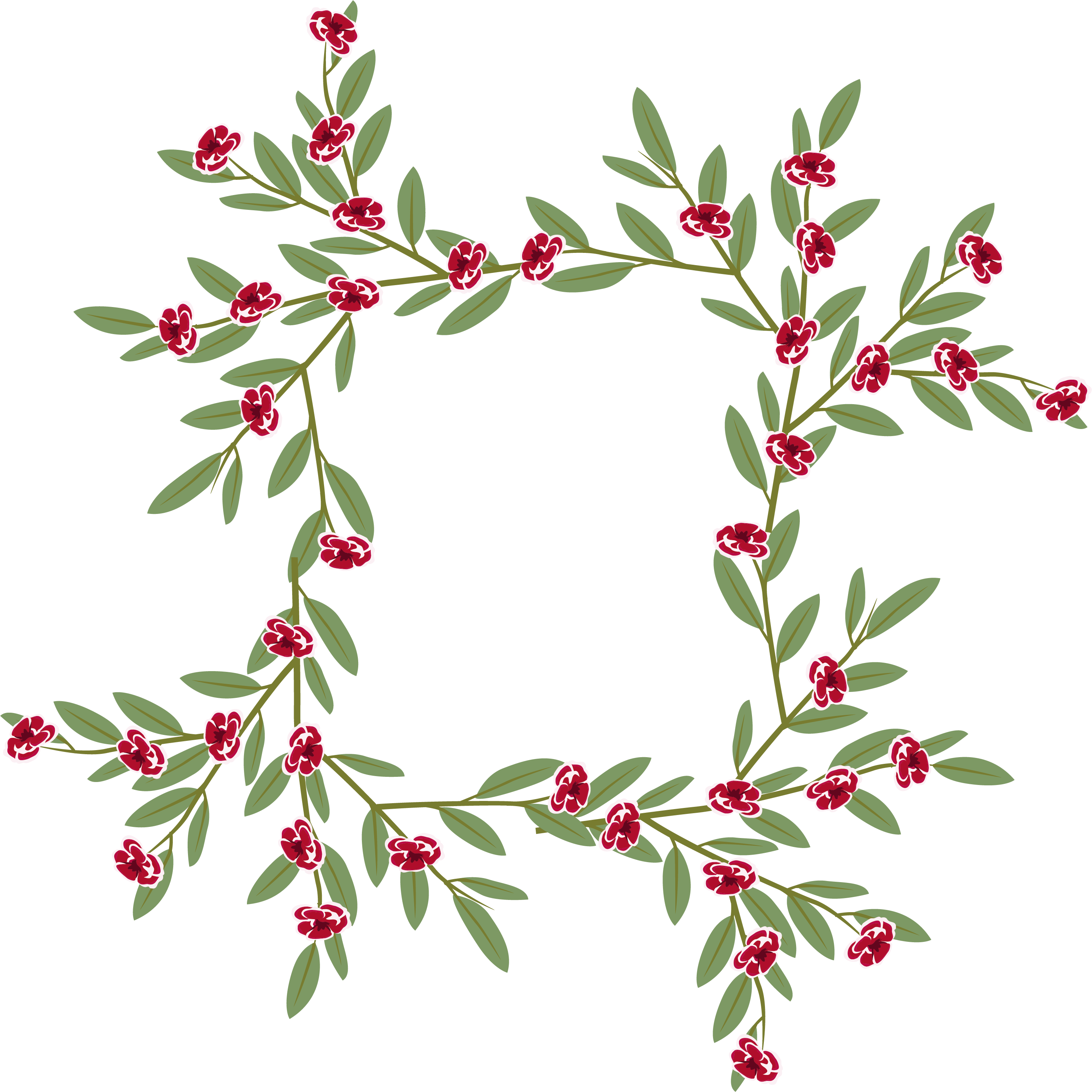 Christmas Holly Border Png Clip Art Library Library - Euclidean Vector (2945x2945), Png Download