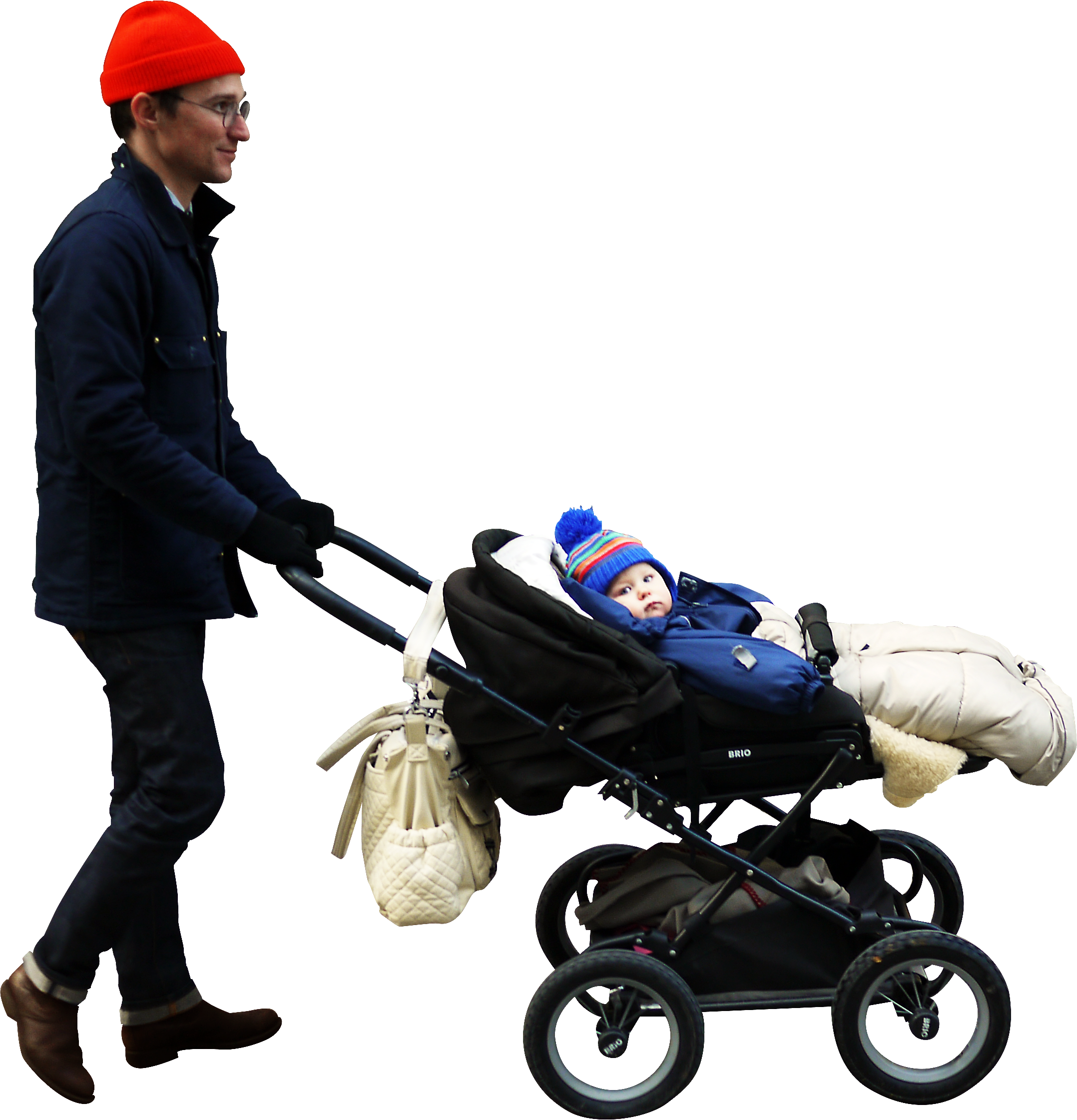 #254 - Person With Stroller Png (2156x2241), Png Download