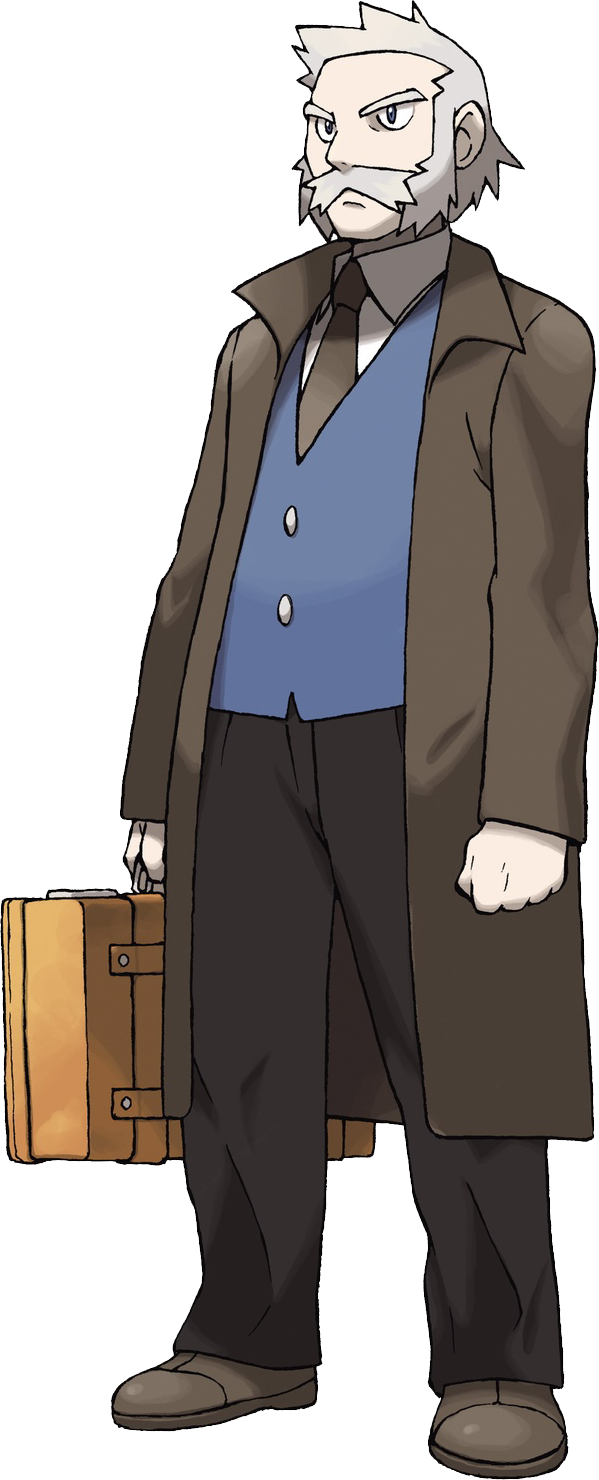 Pokemon Professor Rowan (599x1480), Png Download