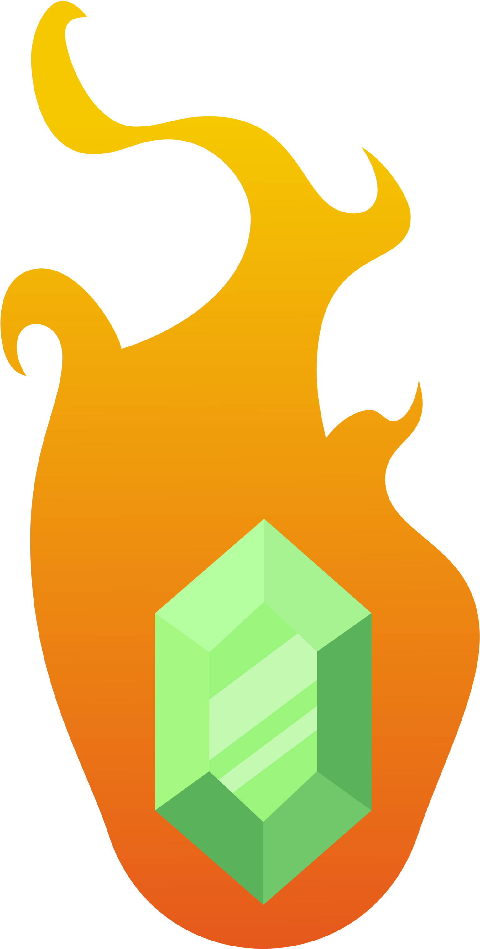 Emerald's Cutie Mark - Mlp Cutie Mark Fire (900x1723), Png Download
