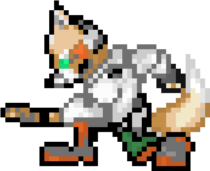 Fox Mccloud Pixel Art (520x480), Png Download