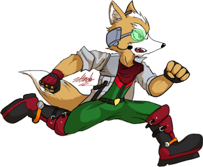 Fox Mccloud By Edwardtcat On Deviantart - Fox Mccloud Fire Transparent (400x329), Png Download
