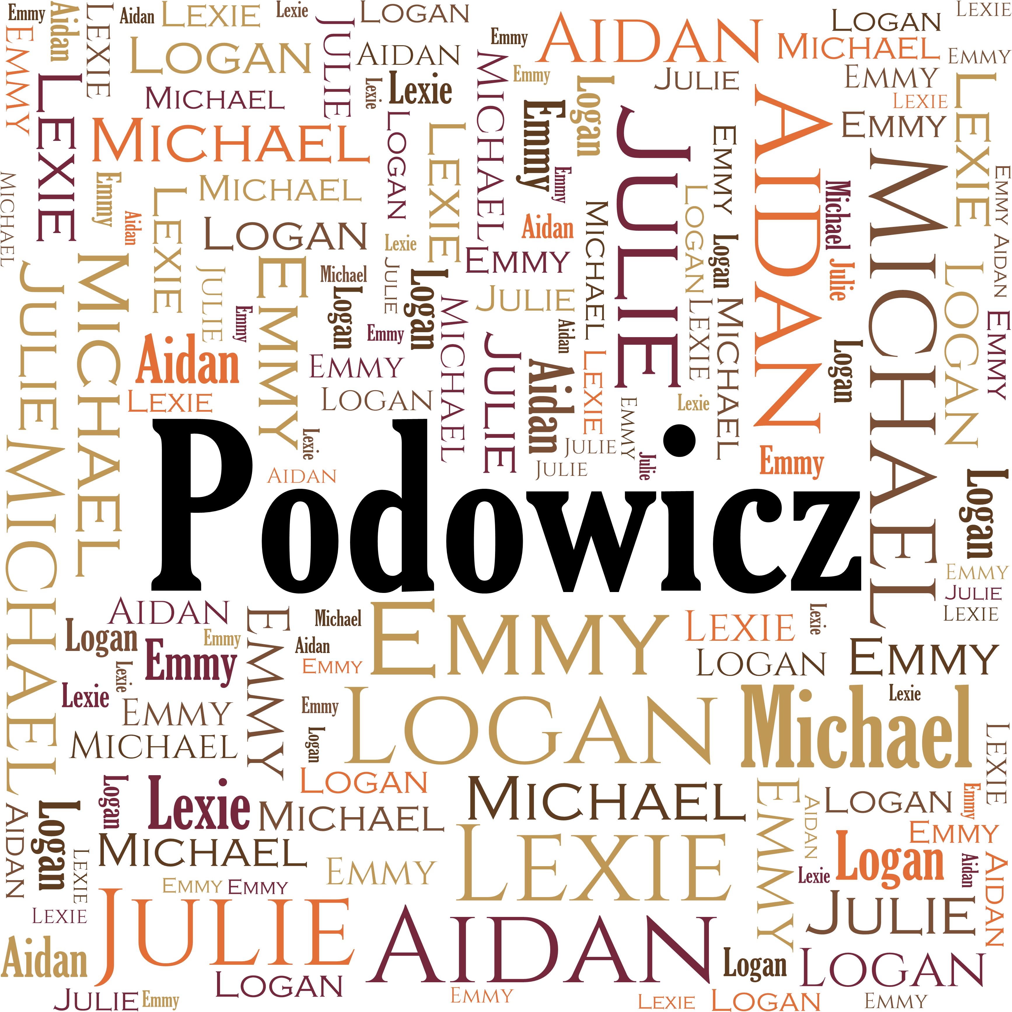 Family Word Art Canvas-personalized Family Wall Canvas - Canvas (3500x3500), Png Download