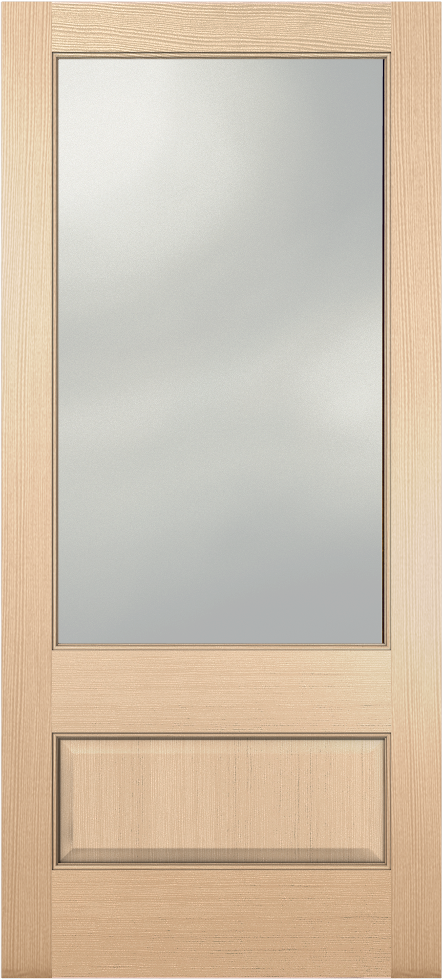 Authentic Wood Glass Panel Exterior Door - Sliding Door (974x2000), Png Download