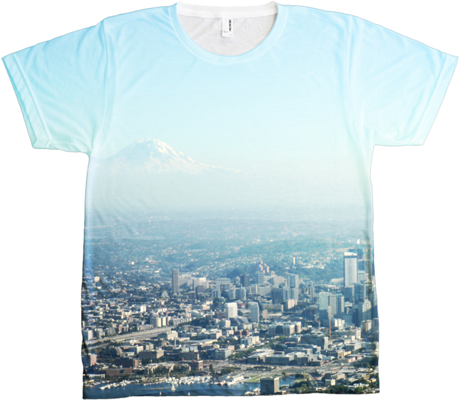 Seattle Skyline T-shirt - Crisis Clothing (966x966), Png Download