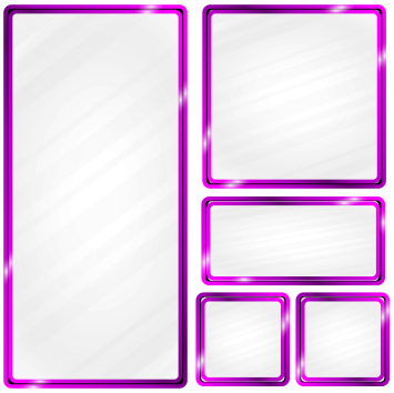 Pink Metallic Frame Glass Effect, Frame, Pink, Metal - Green Metallic Frame (360x360), Png Download