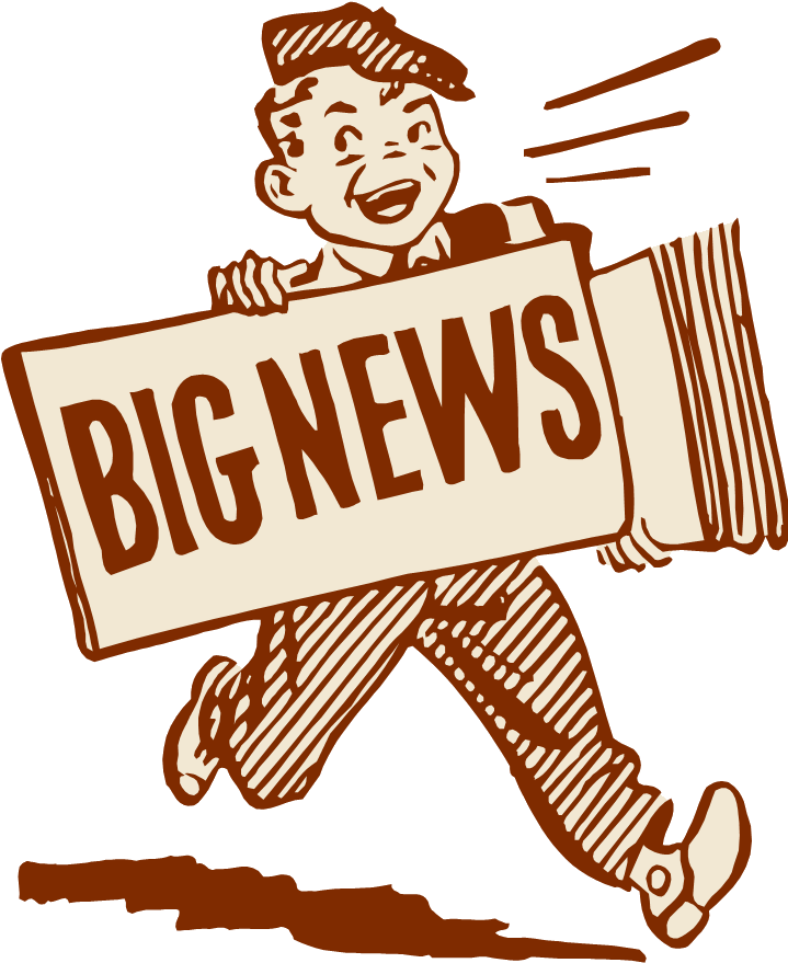 News For The Cookbook Love Family - Big News Clipart (753x929), Png Download