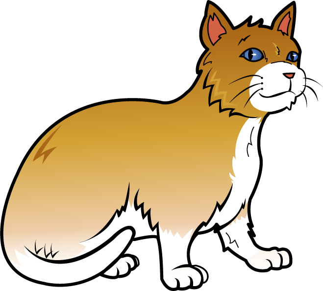 Pets Clipart Orange Cat - Grey Cat Clipart (659x594), Png Download