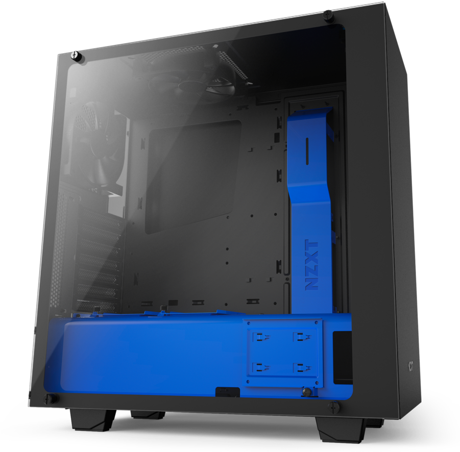 S340 Elite - Nzxt S340 Elite Matte Black Steel/tempered Glass Atx (900x900), Png Download