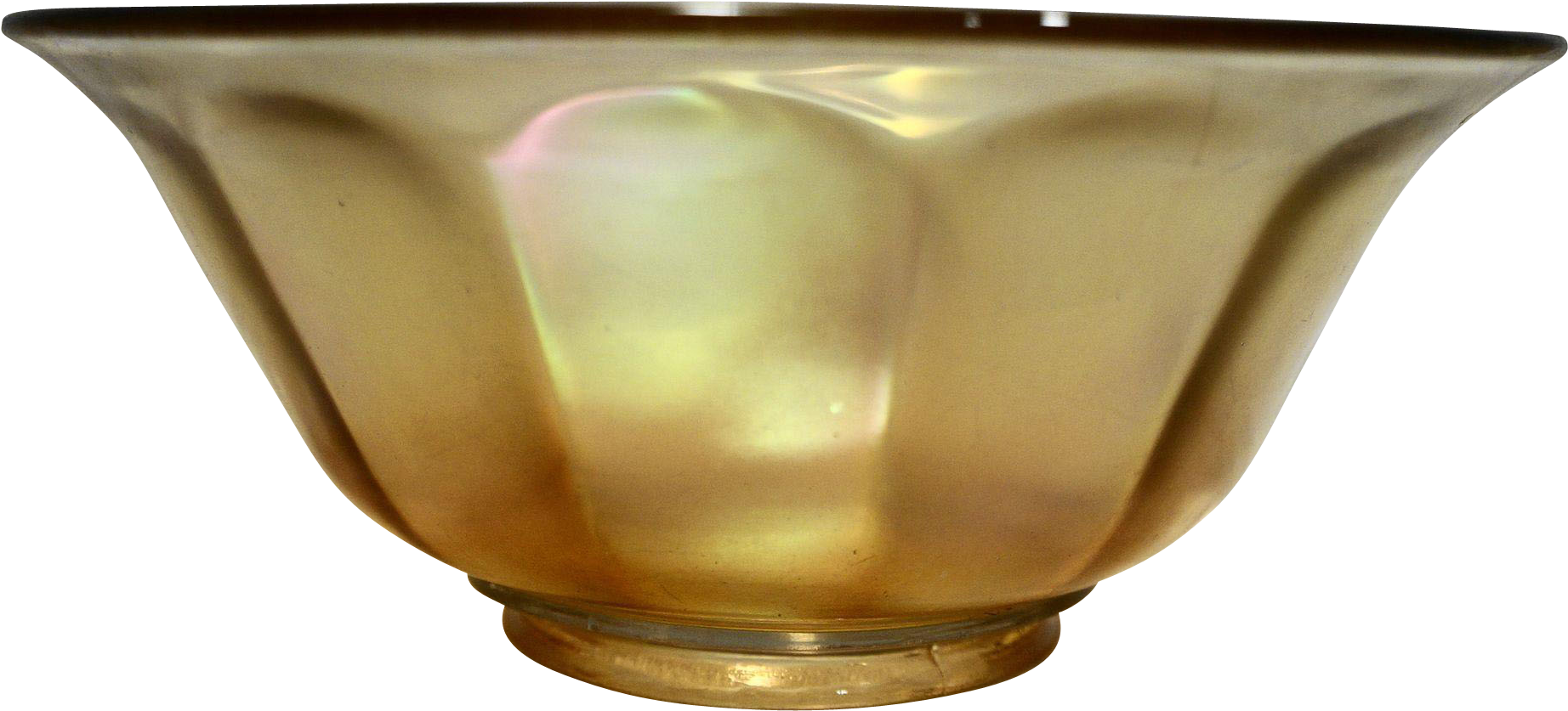 Imperial Wide Panel Marigold Carnival Flared Bowl - Carnival Glass (1843x1843), Png Download