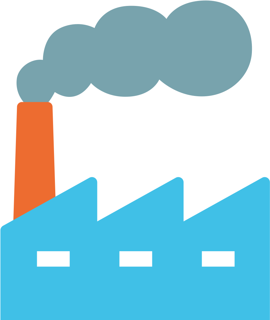 File - Emoji U1f3ed - Svg - Factory Emoji (1024x1024), Png Download