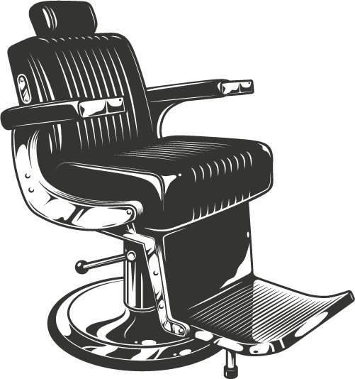 Book Now - Barber Shop Chair Vector (501x534), Png Download
